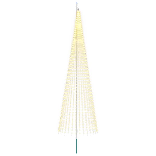 Julgransbelysning med markspett och flaggstång 500 cm
