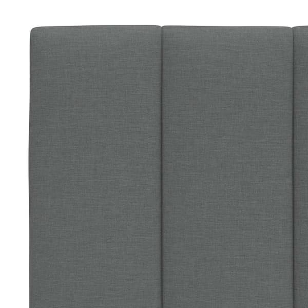 Headboard Cushion "Hanko" Dark Grey 80 cm Fabric