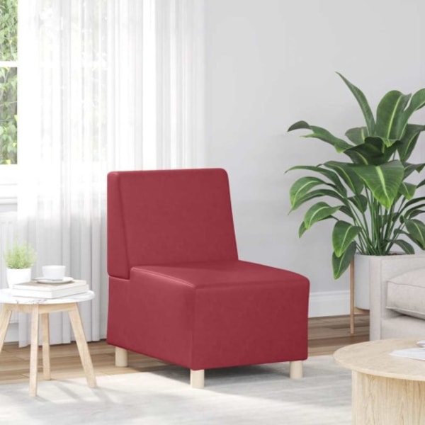 Soffstol vinröd 55 cm konstläder