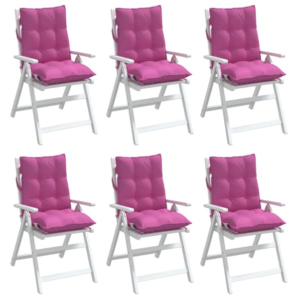 Stolsdynor 6 st rosa oxfordtyg