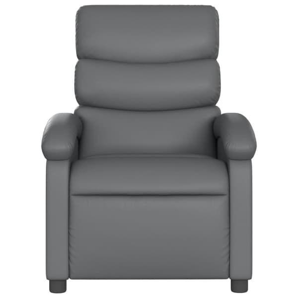 Elektrisk massagefåtölj grå konstläder