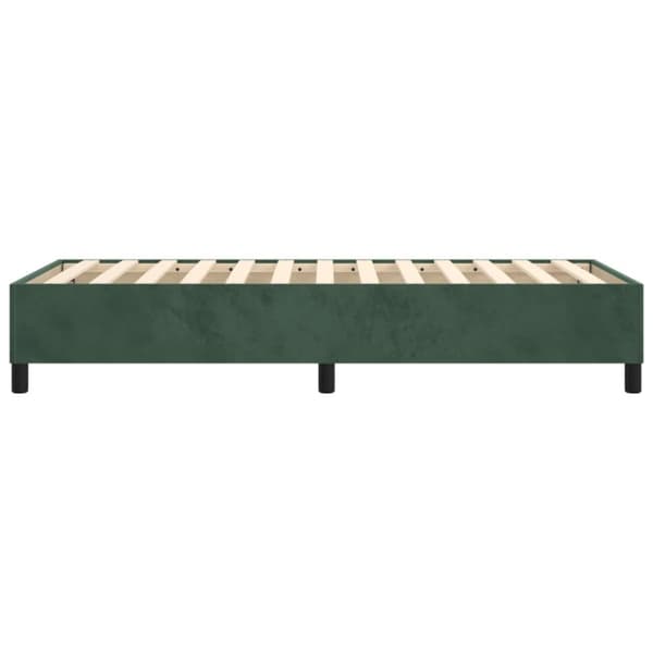 Boxspring-sängram mörkgrön 100x200 cm sammet