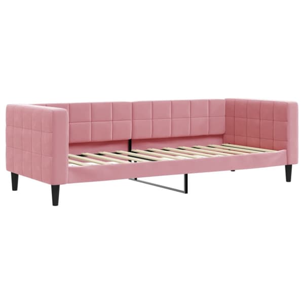 Dagbädd utdragbar rosa 80x200 cm sammet