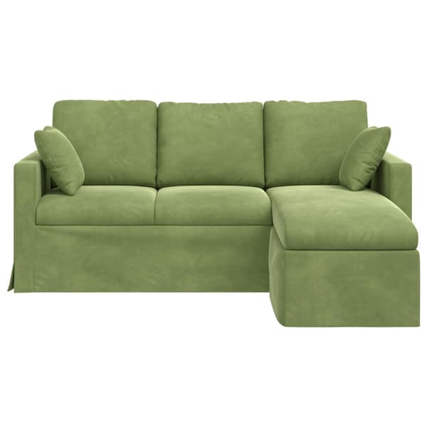 Soffa Ljusgrön 178 x 134 x 80 cm Sammet