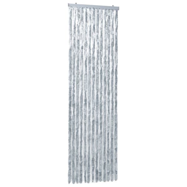 Insektsdraperi vit och grå 56x200 cm chenille