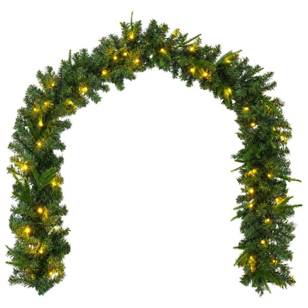 Mini-julgransset 60 cm 125 LED-lampor Varmvit PVC och PE Grön