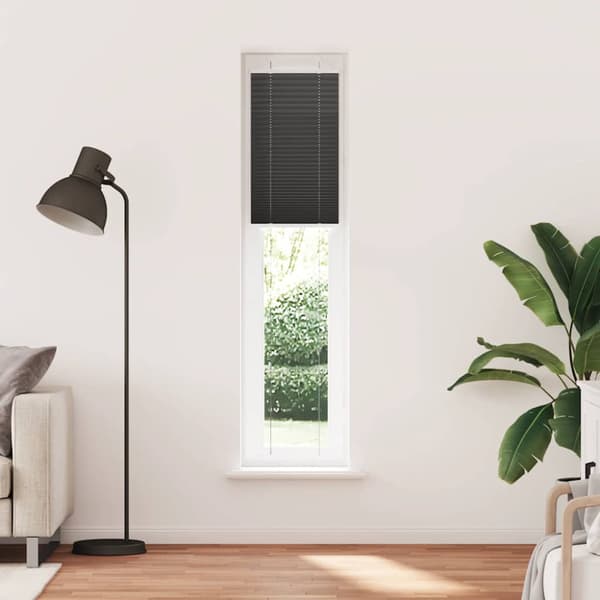 Plisserad persienn svart 40x200cm tyg bredd 39,4cm polyester