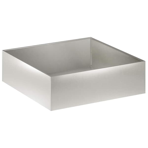 Trädgårdsplanterare 2 st Silver 100 x 100 x 30 cm