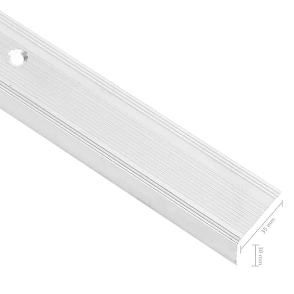 Trappnäsor i L-form 15 st aluminium 90 cm silver