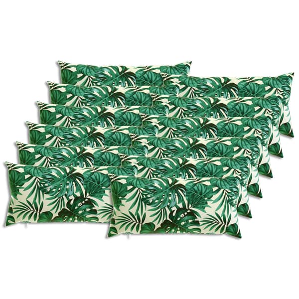 Kudde med kudde HEERLEN 12 st Bladmönster Polyester