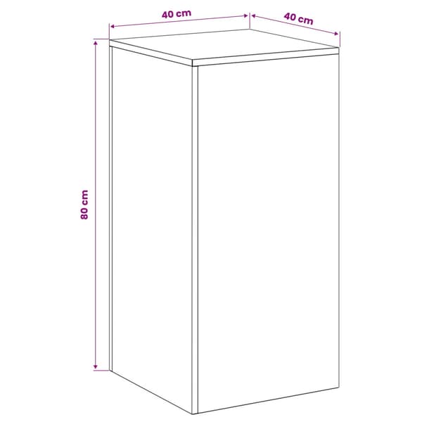 Växtställ 2 pcs Vit 40 x 40 x 80 cm Stål