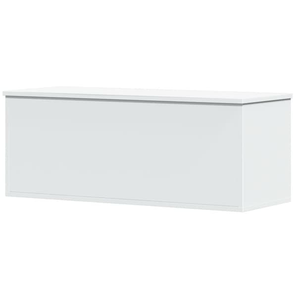 Förvaringslåda vit 90x35x35 cm konstruerat trä