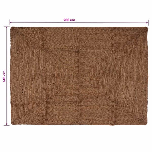 Områdesmatta Grå 140 x 200 cm Jute