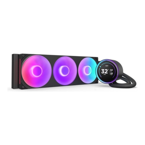 NZXT Kraken Elite 360 RGB - kylsystem med vätska till processorn - med LCD-display Svart