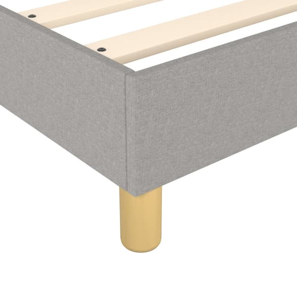 Boxspring-sängram ljusgrå 120x200 cm tyg