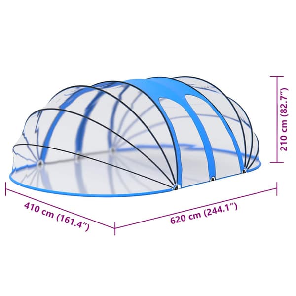 Poolkupol oval 620x410x210 cm