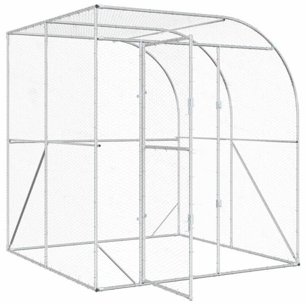 Hönsgård Silver 200 x 200 x 215 cm Galvaniserat stål