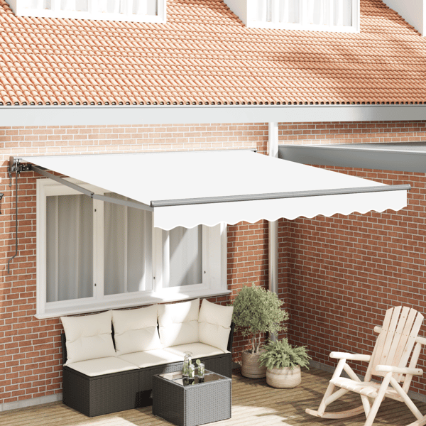 Markisram Vit 300 x 250 cm Polyester med PU-beläggning
