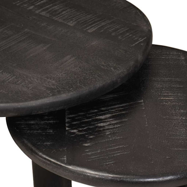 Nesting Kaffe Bord 2 pcs Vit Massivt mangoträ