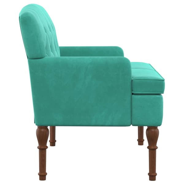 Loveseat med knapprapport Turkos 111 x 65 x 79 cm Sammet