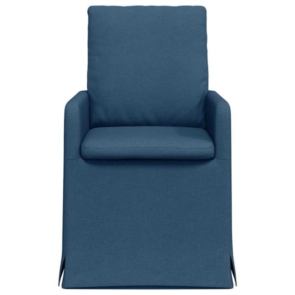 Matstolar 2 pcs Blå 57 x 67 x 98 cm tyg