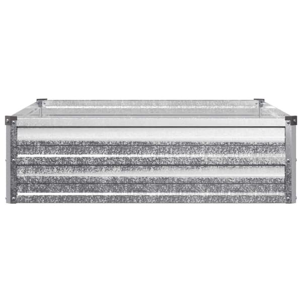 Höjd Trädgårdsbädd Silver 100 x 80 x 24 cm galvaniserad