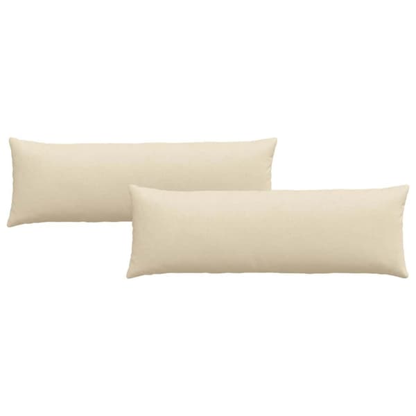 Sofakuddar 2 pcs Kräm 120 x 40 cm tyg