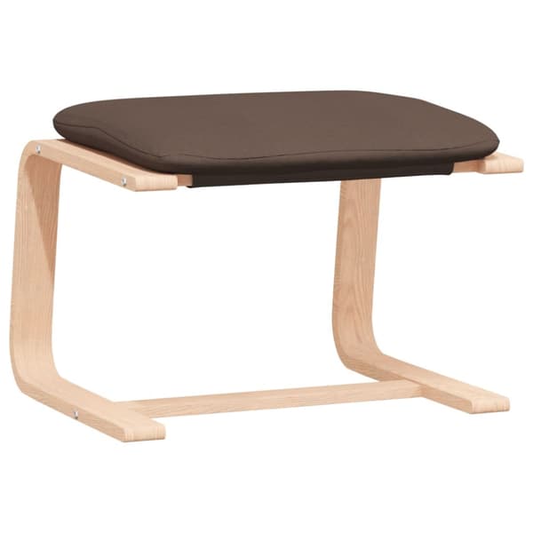 Fotpall mörkbrun 51x41x40 cm tyg