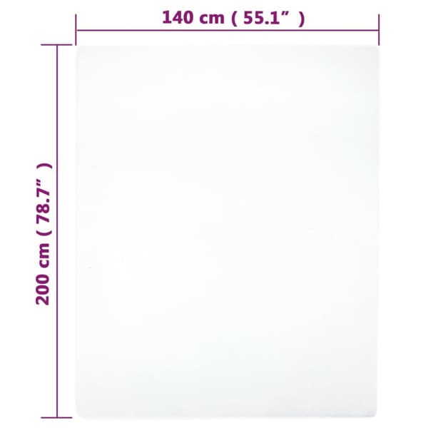 Dra-på-lakan jersey vit 140x200 cm bomull