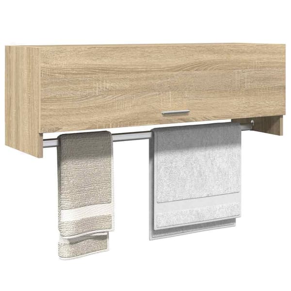 Garderob sonoma-ek 100x32,5x35 cm konstruerat trä