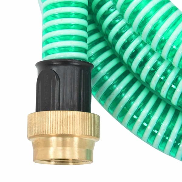Sugslang med kopplingar mässing grön 1,1" 3 m PVC