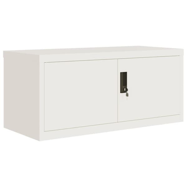 Dokumentskåp vit 90x40x110 cm stål
