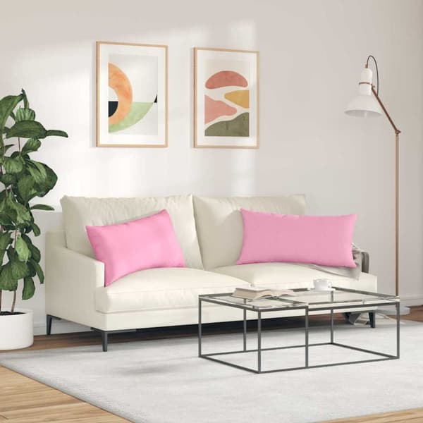Sofakuddar 2 pcs Rosa 80 x 40 cm tyg