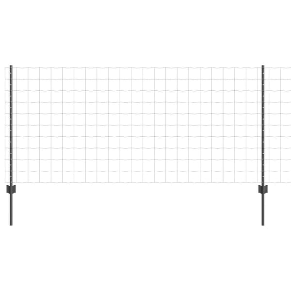 Stängsel med stolpe Grå 1 x 10 m Stål
