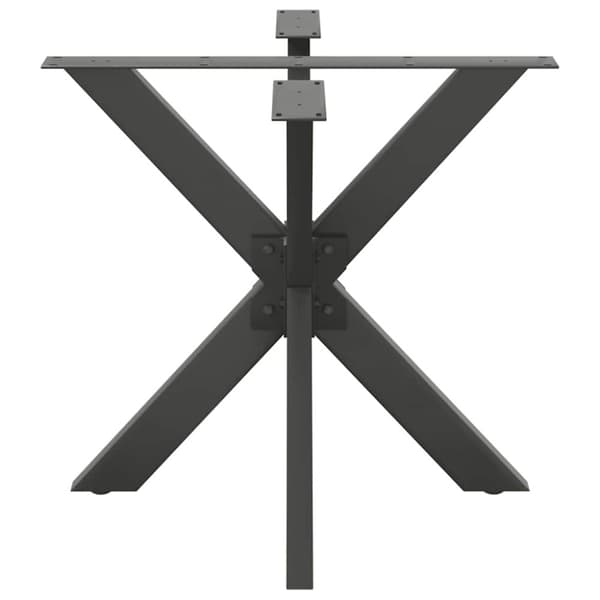 Matbordsben spindelformad antracit 85x85x(72-73) cm stål