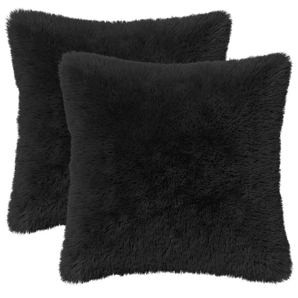 Kuddöverdrag 2 st HEERLEN Svart 35 x 35 cm PV Fleece
