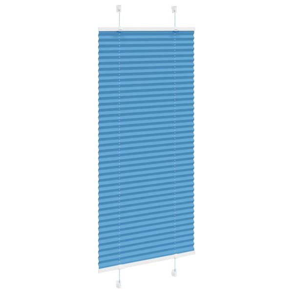 Plisserad persienn blå 55x100cm tyg bredd 54,4cm polyester