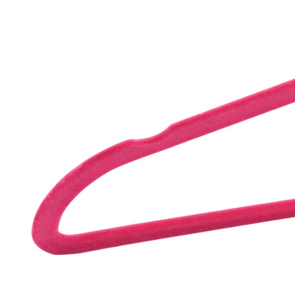 Klädgalgar 50 st halkfria rosa sammet
