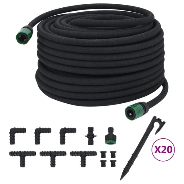 Fuktslang svart 0,6" 50 m gummi