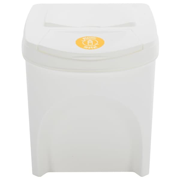 Stapelbara soptunnor 4 st vit 100 L polypropen