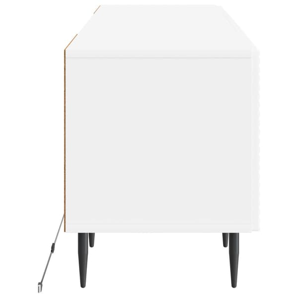 LED TV-skåp Vit högglans Konstruerat trä