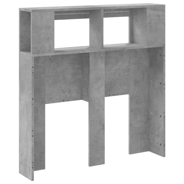 Sänggavel LED betonggrå 100x18,5x103,5 cm konstruerat trä