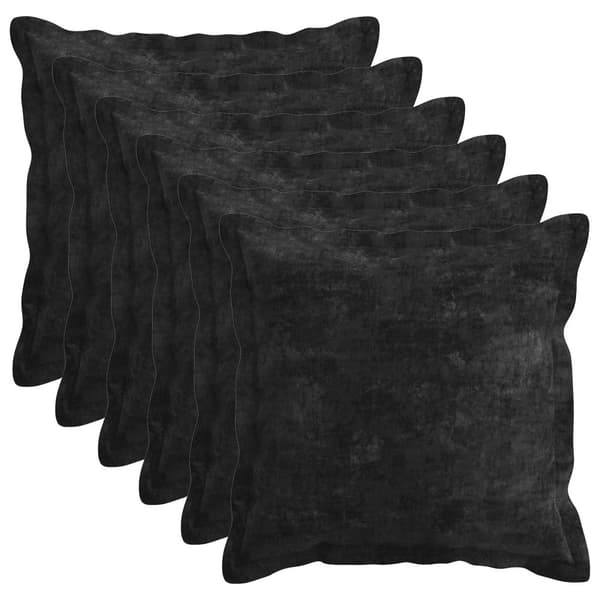 Kuddöverdrag 6 st HOUTEN Antracit 40 x 40 cm Chenilletyg
