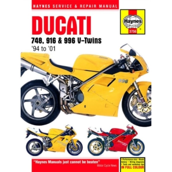 Ducati 748, 916 & 996 4-valve V-Twins (94 - 01) Haynes Repair Manual (häftad, eng)