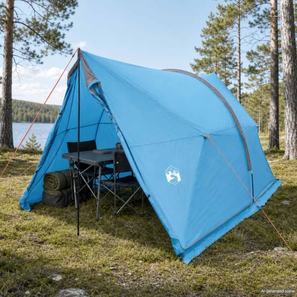 Vattentält Blå 185T Polyester med PU-beläggning
