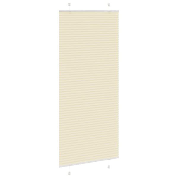 Plisserad persienn cremefärgad 85x200 cm tyg bredd 84,4 cm