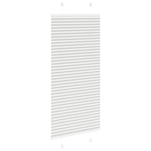 Plisserad persienn ljusgrå 55x100cm tyg bredd 54,4cm polyester