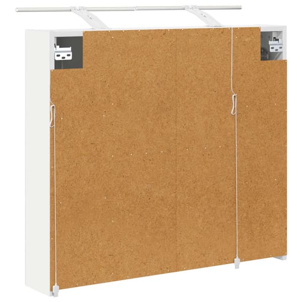 Badrumsspegelskåp Vit 80 x 14.5 x 70 cm Konstruerat trä
