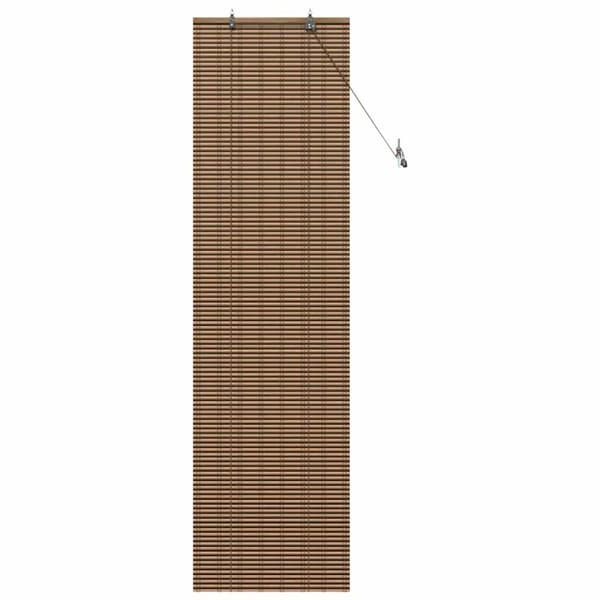 Rullgardin med gardiner Brun 60 x 220 cm Bambu