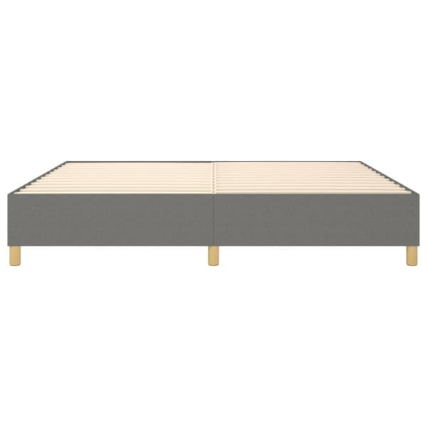 Boxspring-sängram mörkgrå 140x200 cm tyg